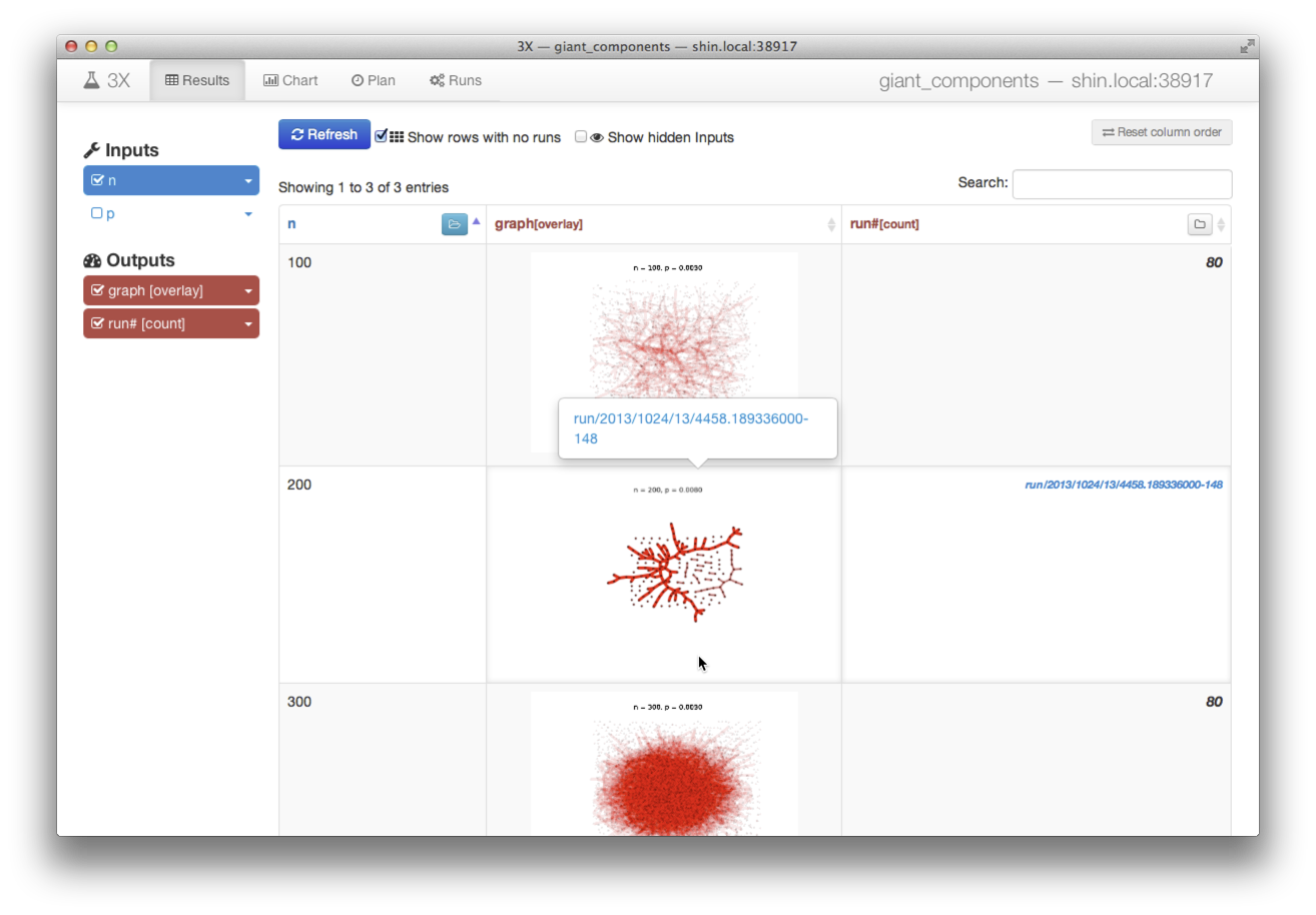 Each image can be seen individually by brushing an aggregated cell on the same row as with scalar type data.